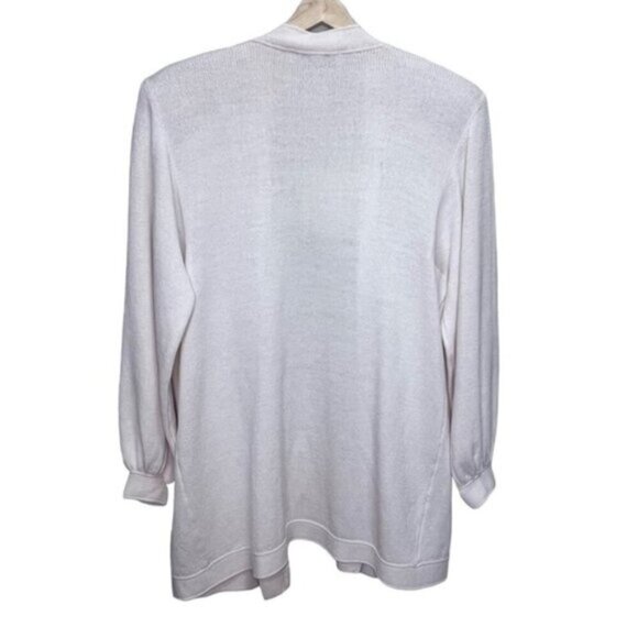 Vintage St John Collection Marie Gray Santana Knit Ivory Knit Pant Sweater Set - Picture 7 of 16